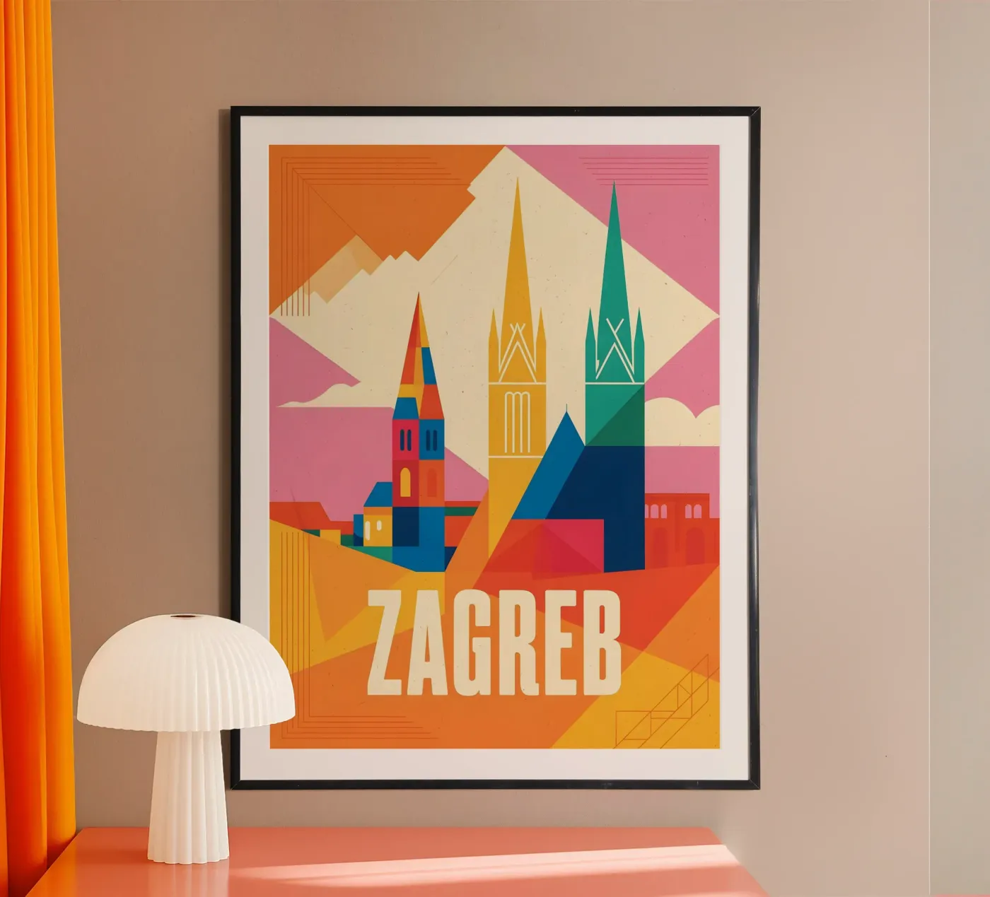 Zagreb vintage Reiseposter Poster von Vintage Travel Art