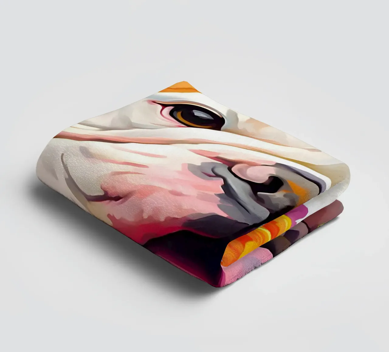Bulldog in un mare di fiori asciugamano da bagno da WILD ART