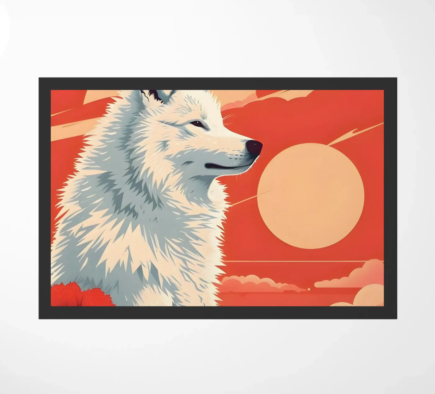 Samojeed Kunst deurmat van Vintage Animal Art