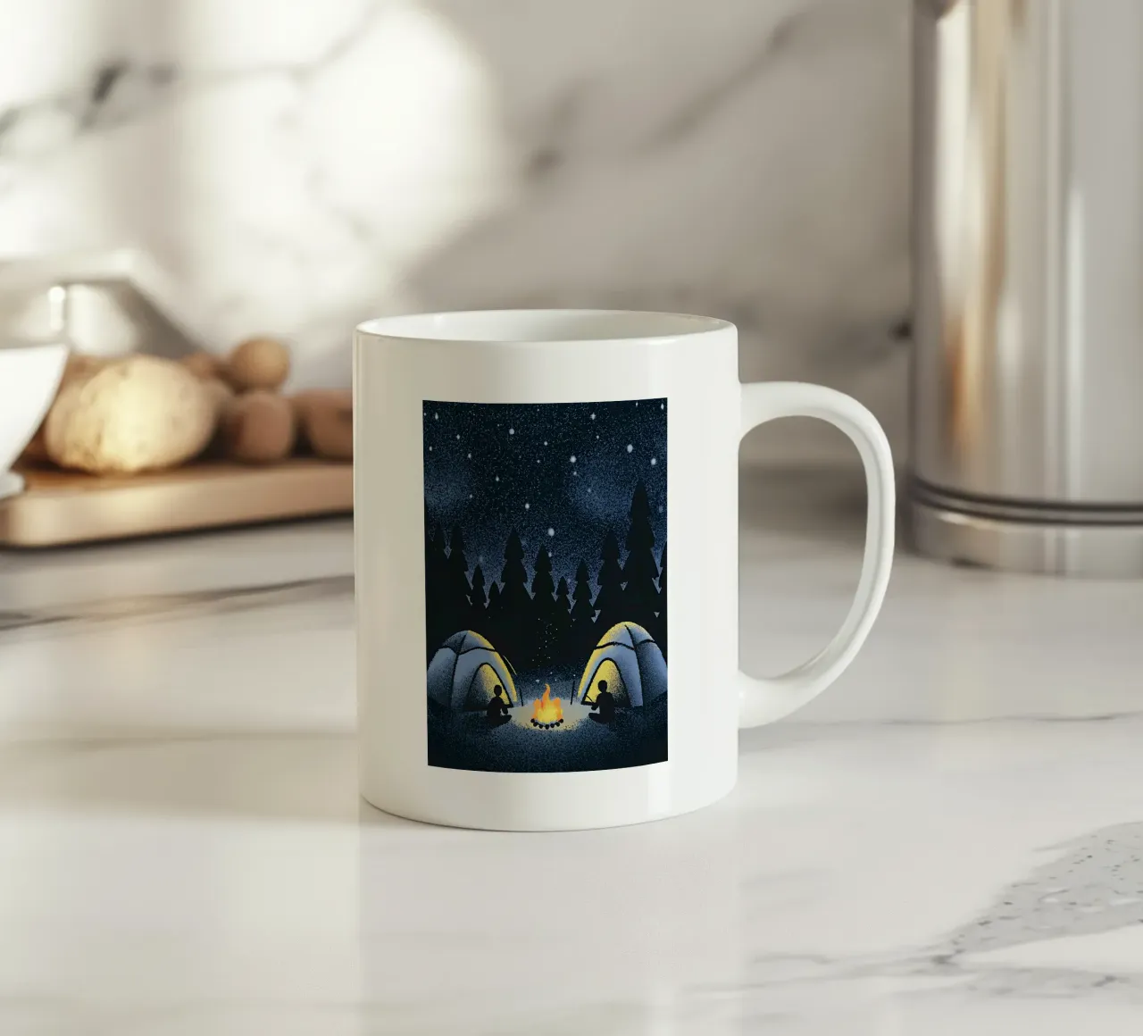Campeggio nella foresta tazza in ceramica da SOUL SHOP