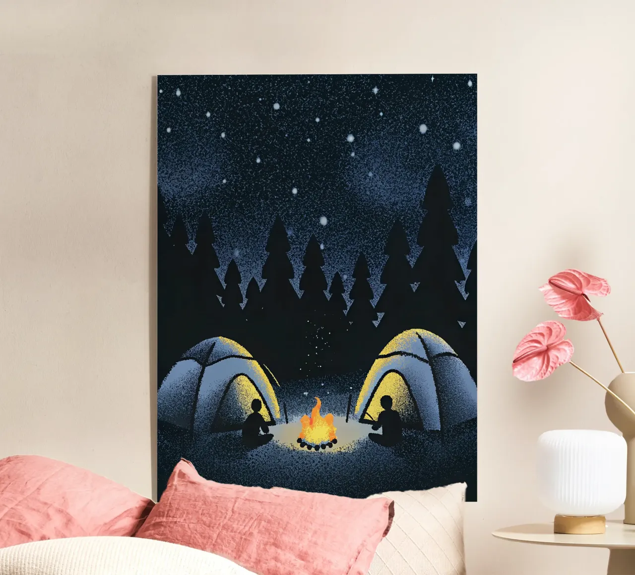 Camping in the Forest acrylic glass by SOUL SHOP