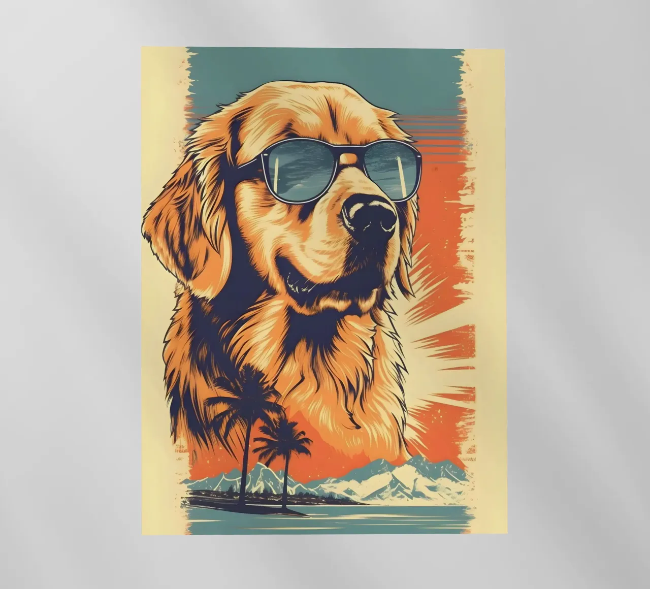 Labrador con occhiali da sole pellicola backlit da WILD ART