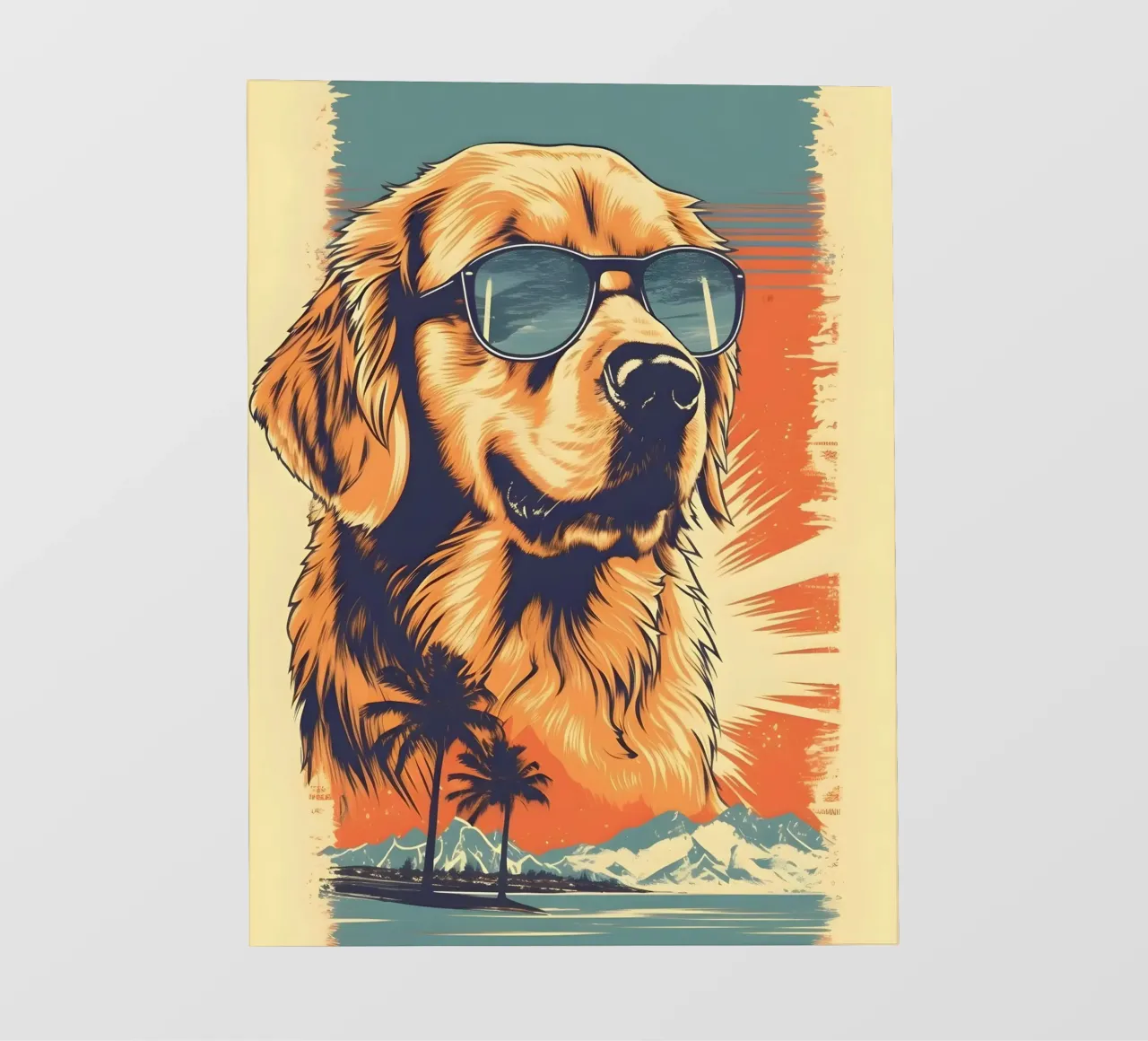 Labrador con occhiali da sole pellicola backlit da WILD ART