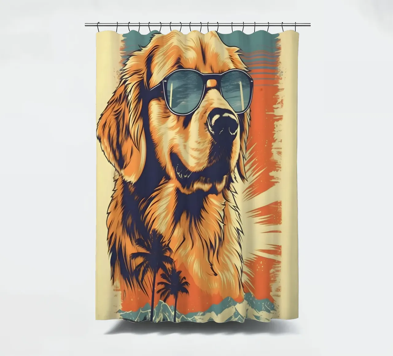 Labrador con occhiali da sole tenda da doccia da WILD ART