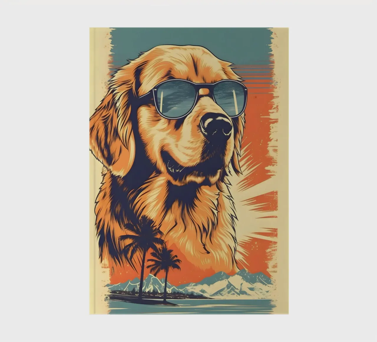 Labrador with sunglasses notebook by WILD ART