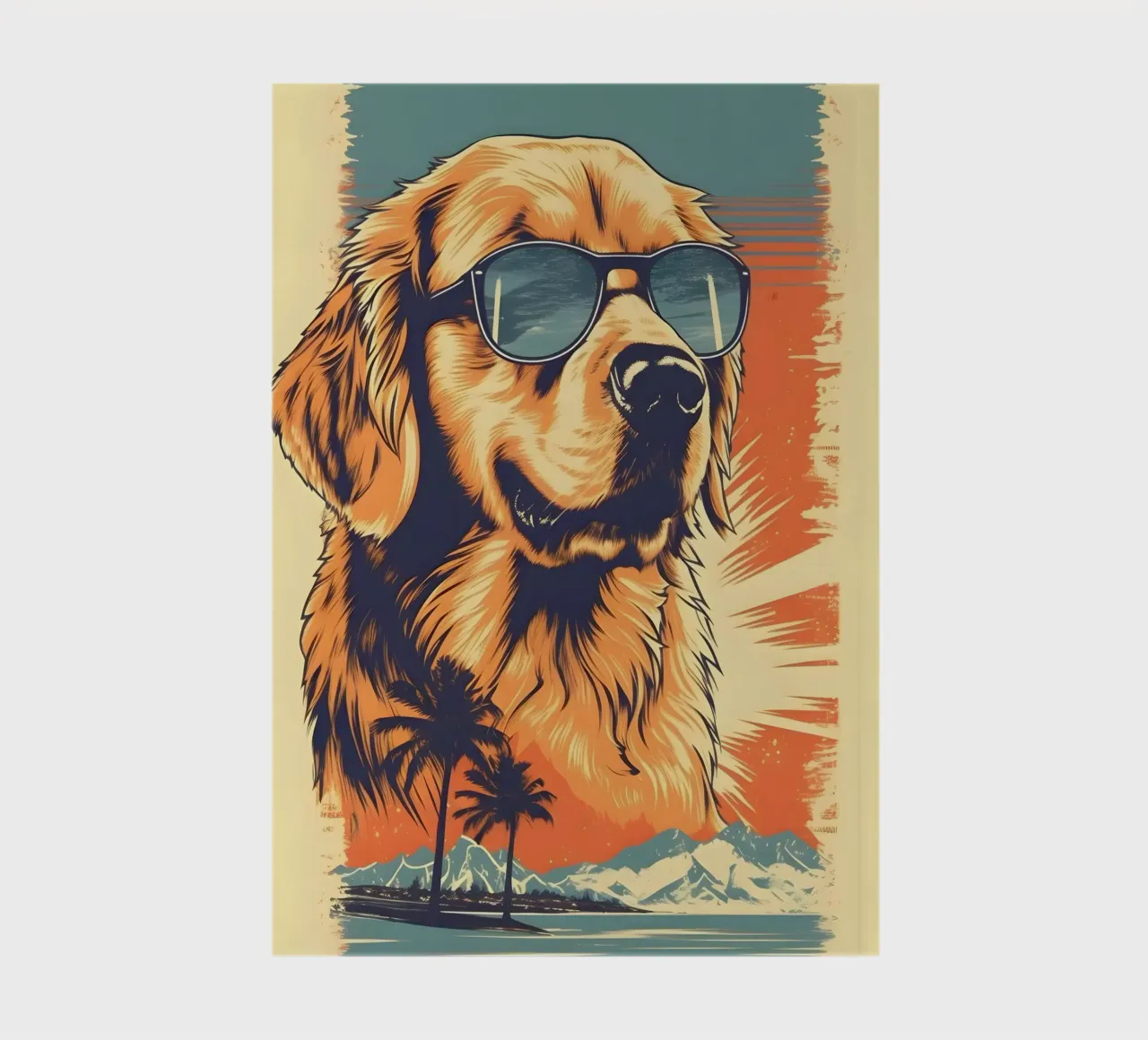 Labrador with sunglasses notebook by WILD ART