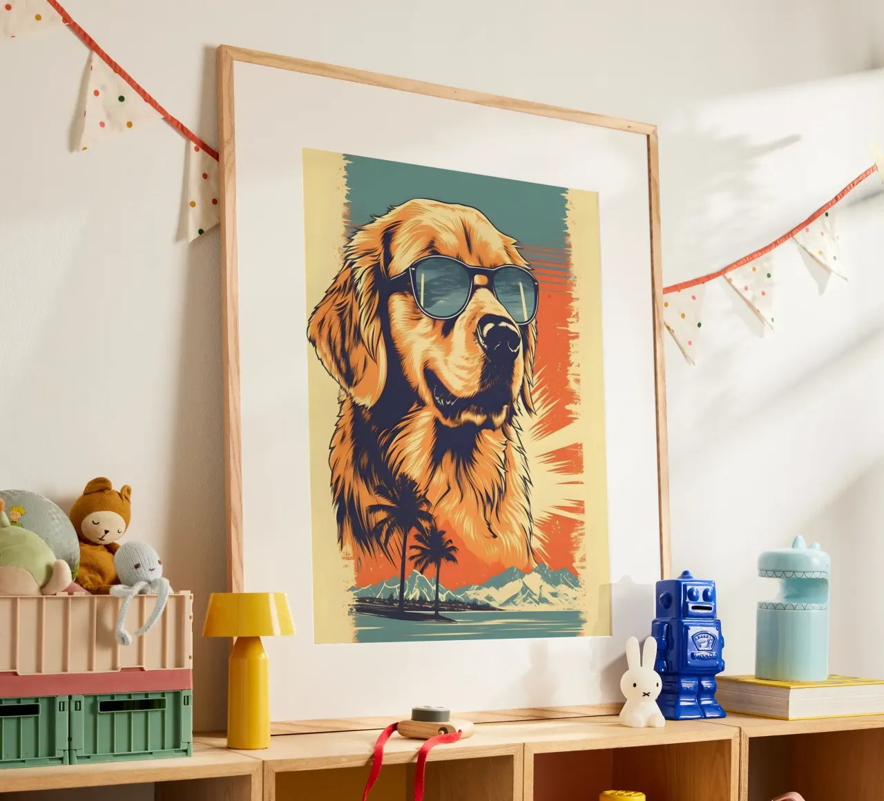 Labrador con occhiali da sole carta hahnemühle da WILD ART