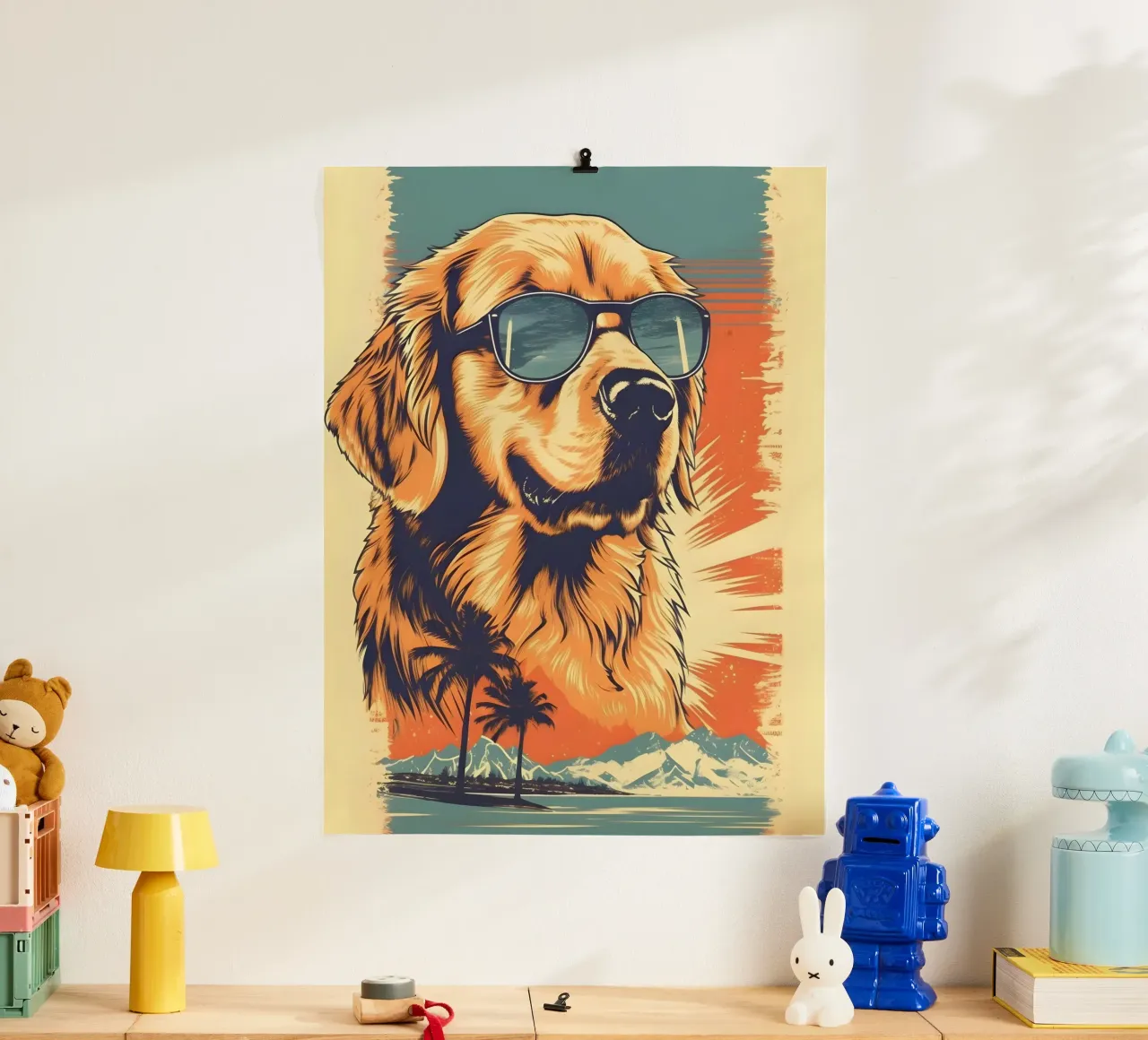 Labrador con occhiali da sole carta hahnemühle da WILD ART