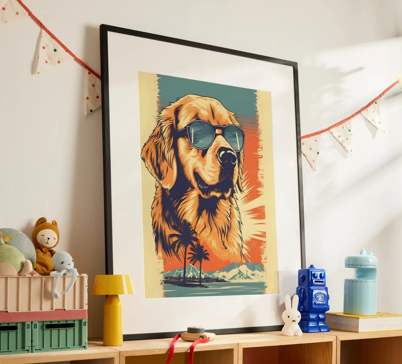 Labrador con occhiali da sole carta hahnemühle da WILD ART