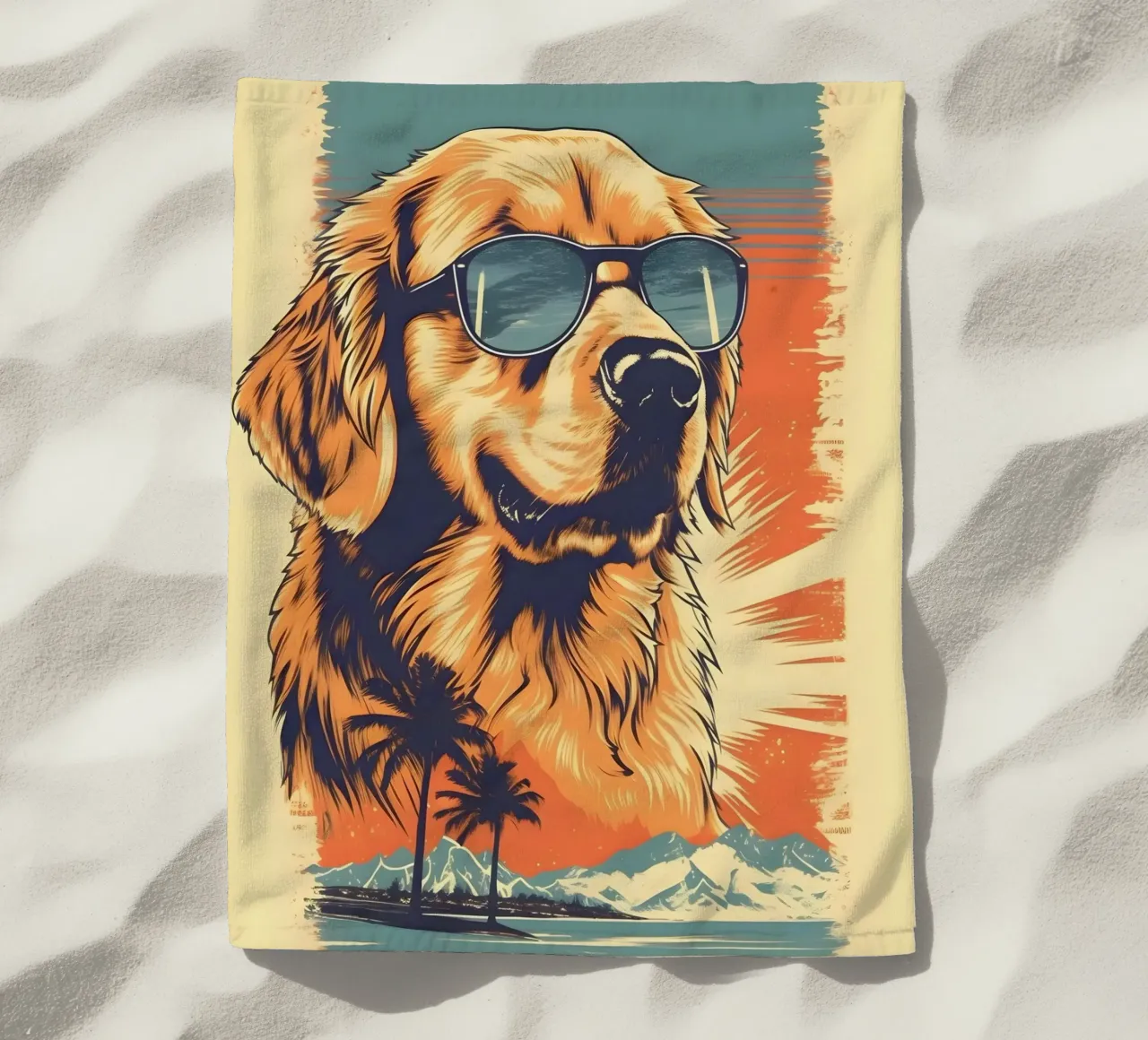 Labrador con occhiali da sole telo mare da WILD ART