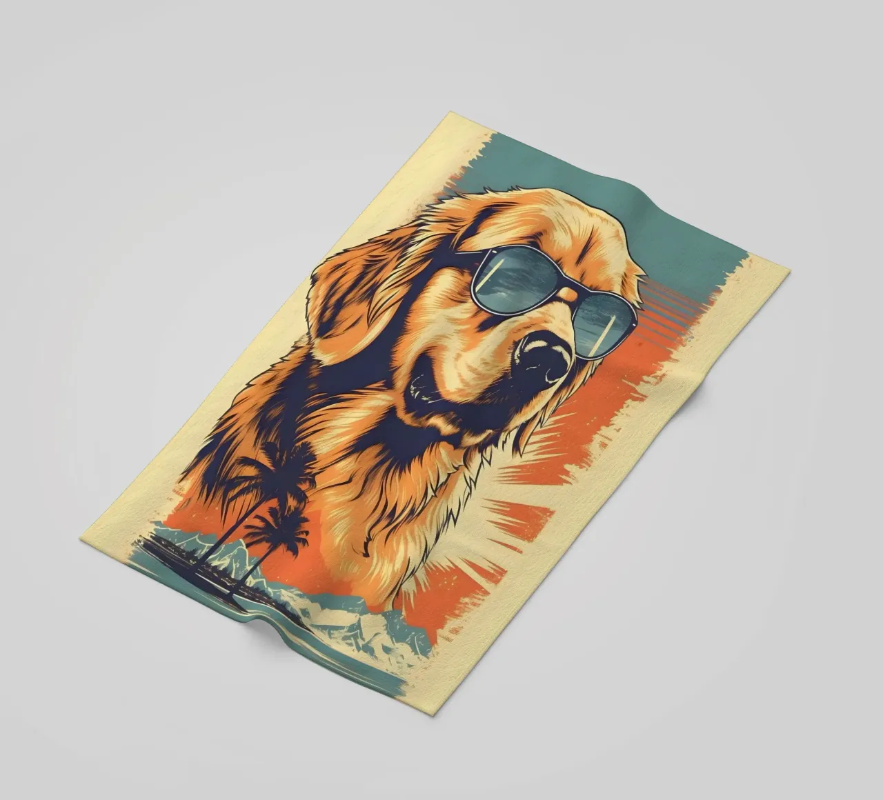 Labrador con occhiali da sole telo mare da WILD ART