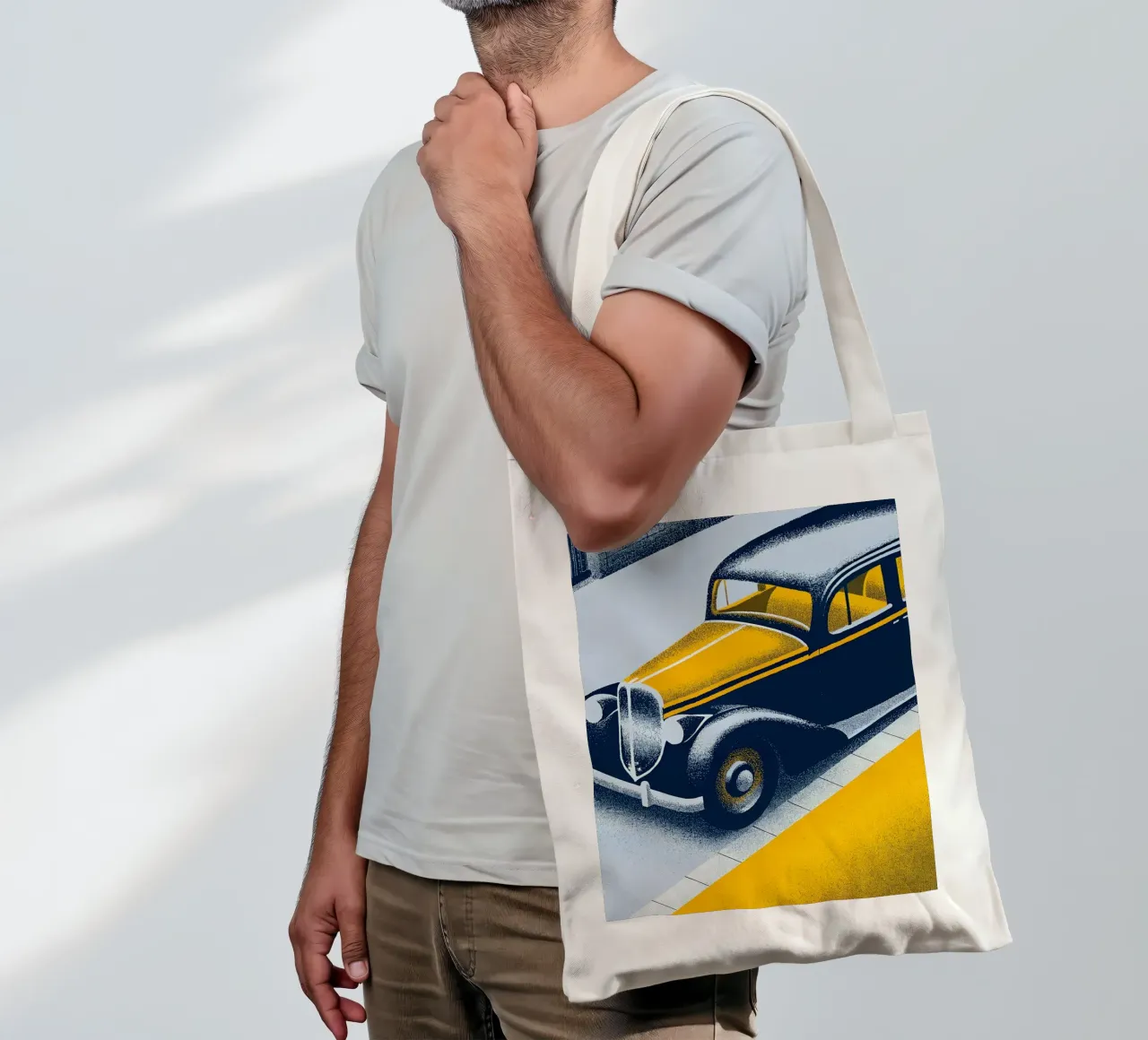 Auto d'epoca borsa in juta da SOUL SHOP