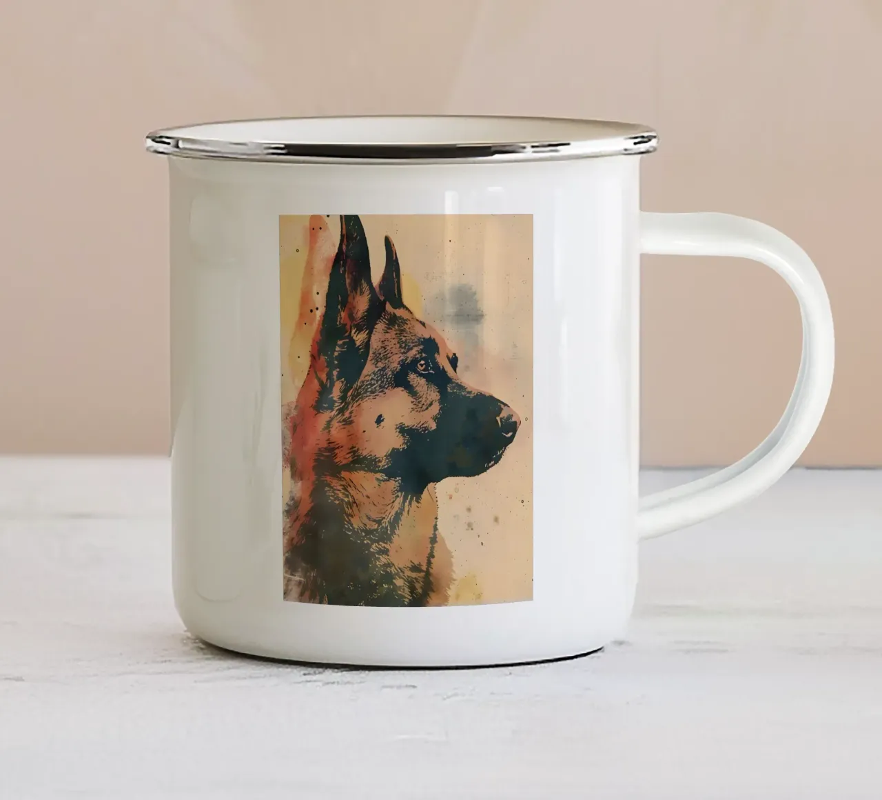 Berger vintage art mug en émail de WILD ART