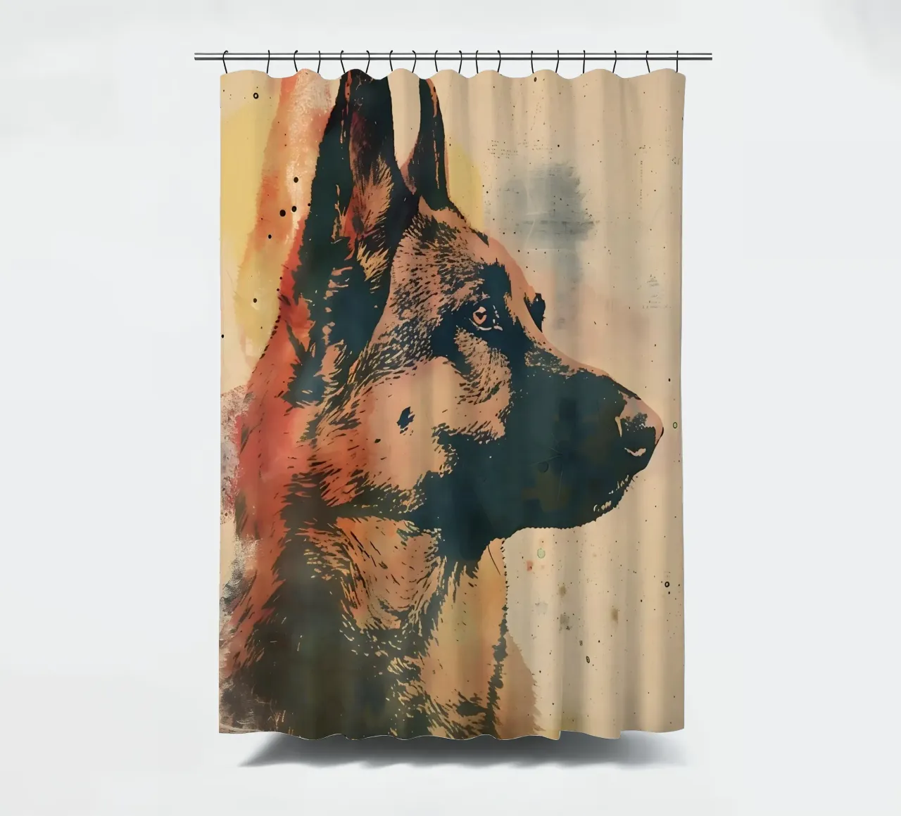 Shepherd vintage art shower curtain by WILD ART