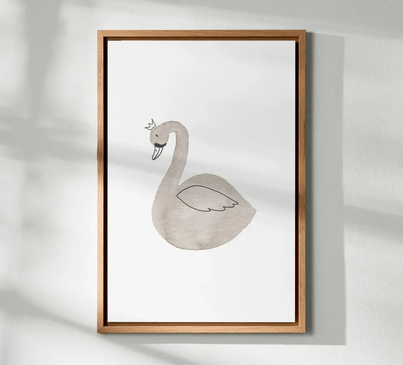 Swan canvas met Baklijst van KRUTH DESIGN