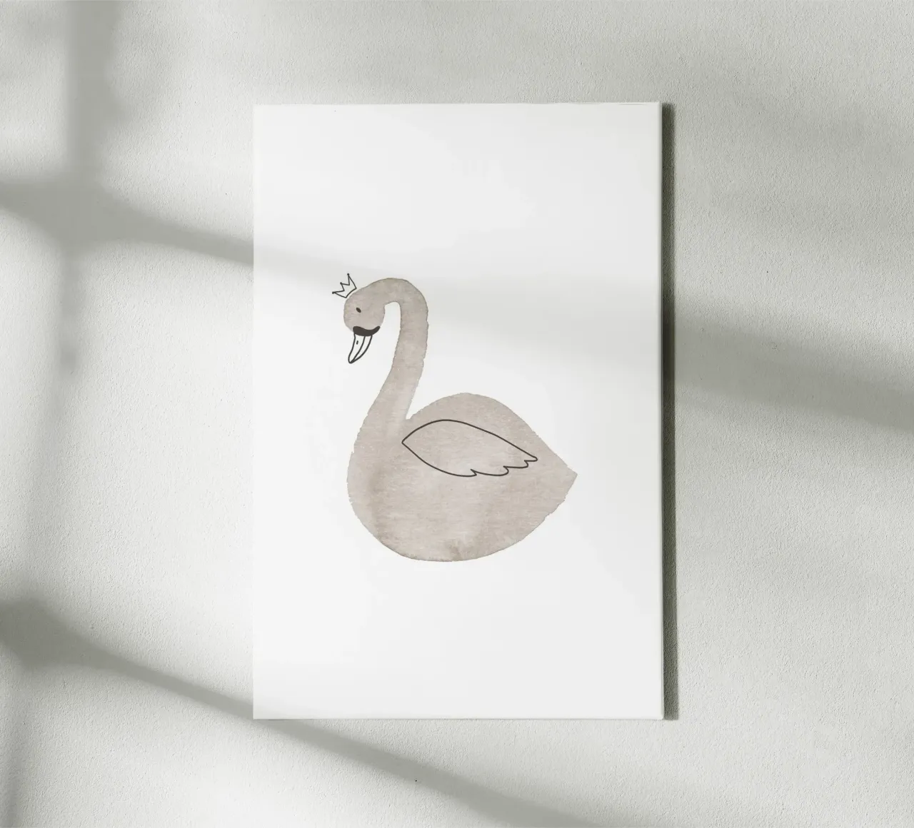 Swan canvas met Baklijst van KRUTH DESIGN