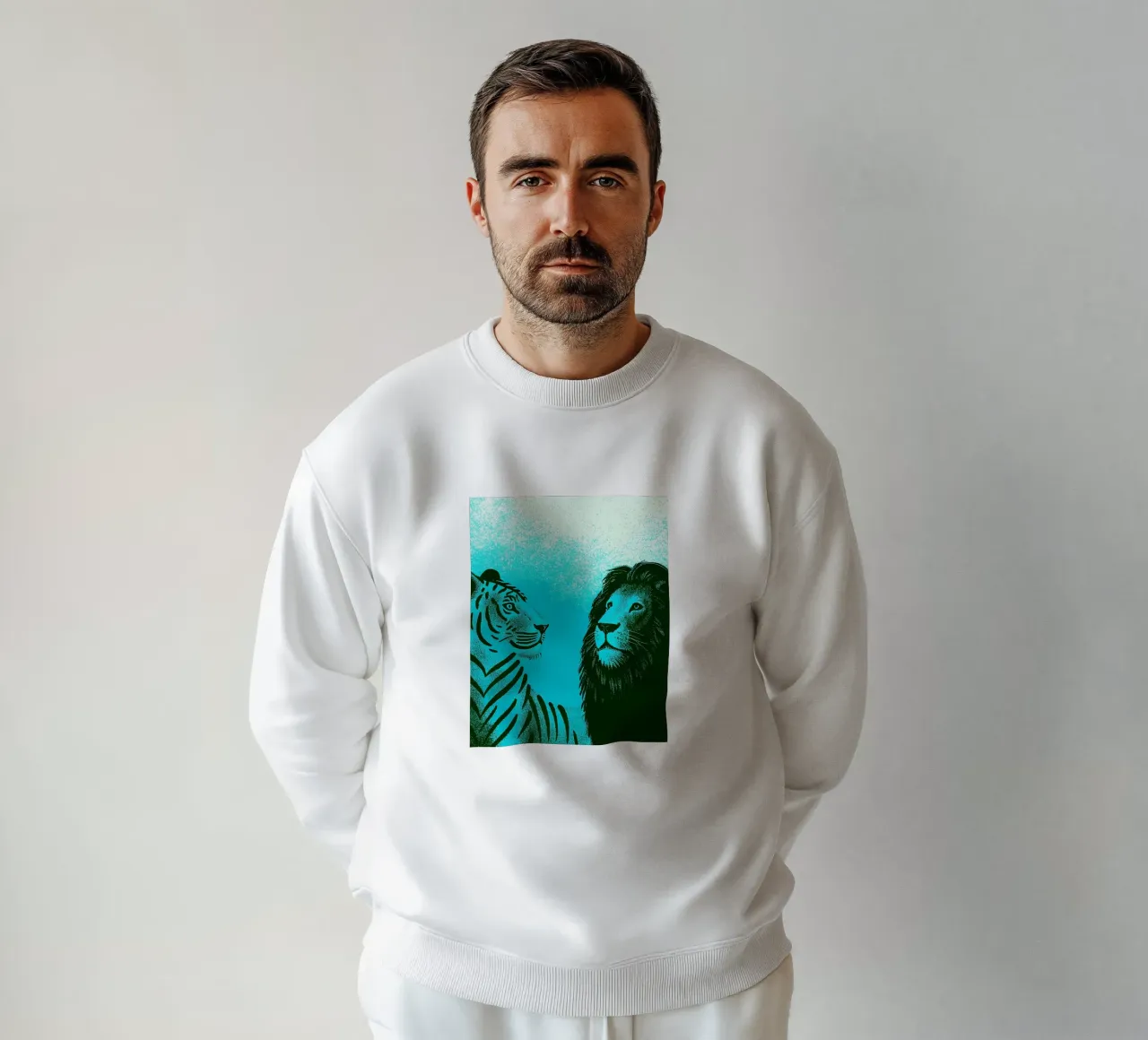 Tigre y león sudadera de SOUL SHOP