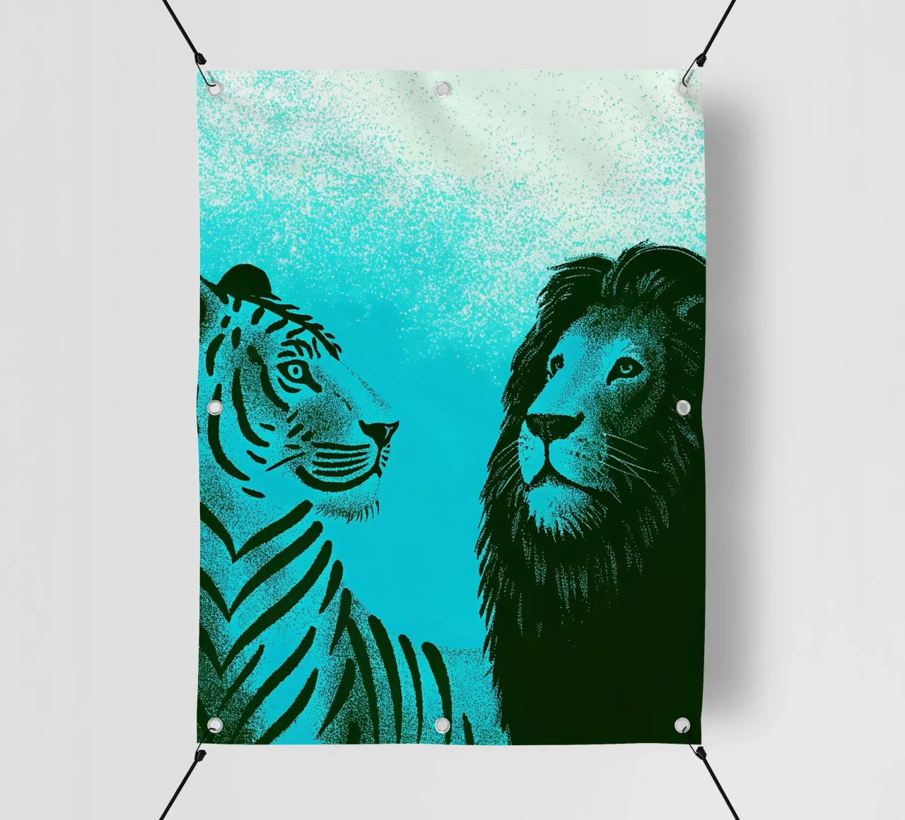 Tigre e Leone telo in pvc da SOUL SHOP