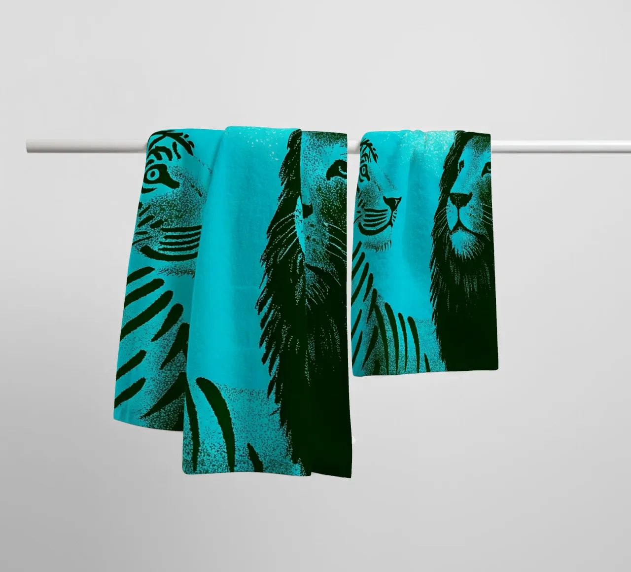 Tigre e Leone asciugamano da bagno da SOUL SHOP
