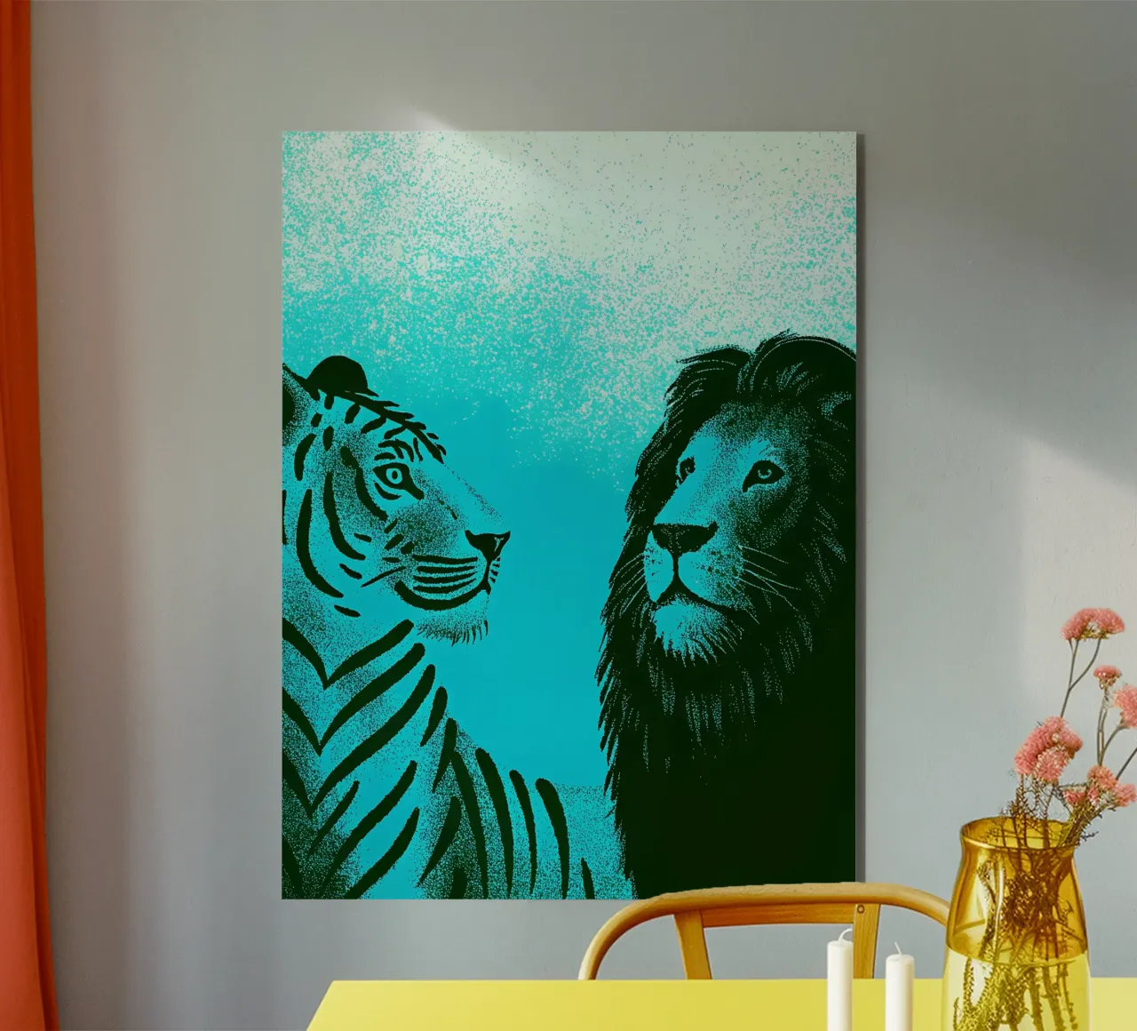 Tigre e Leone alluminio dibond da SOUL SHOP