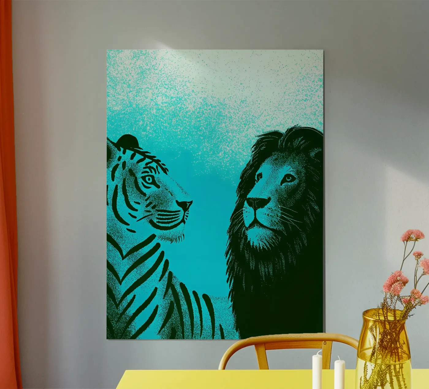 Tiger and Lion poster van SOUL SHOP