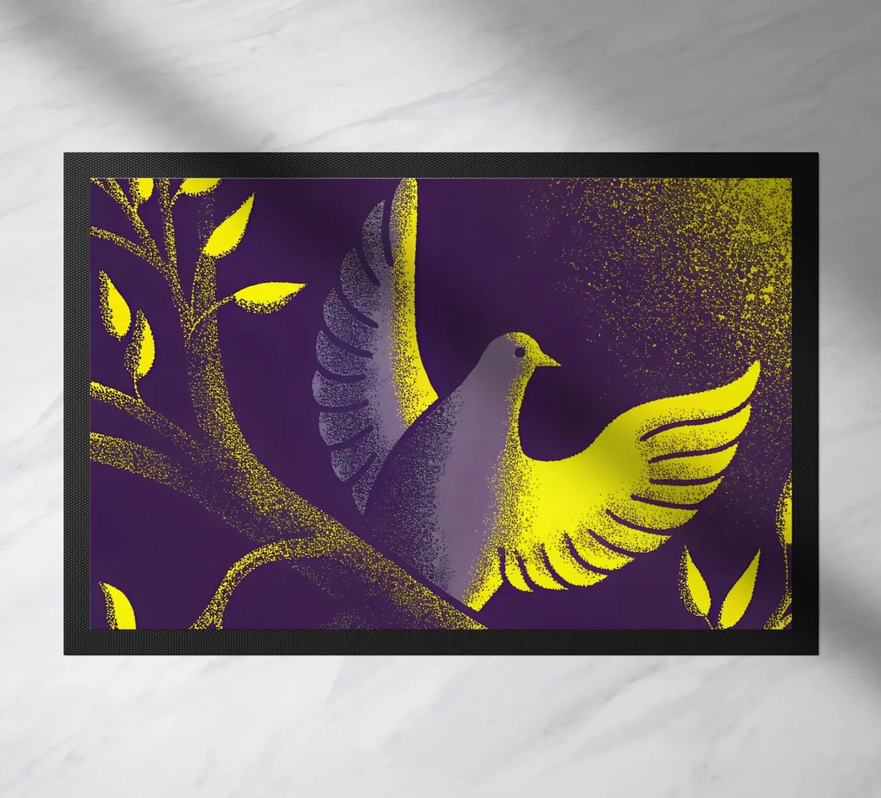 Colombe dans l'arbre paillasson de SOUL SHOP