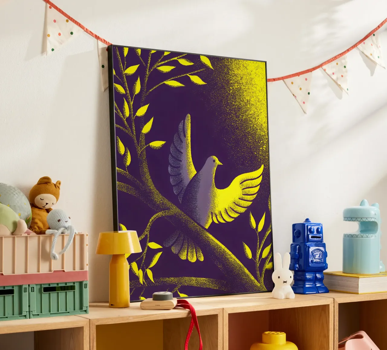 Colomba sull'albero alluminio dibond da SOUL SHOP