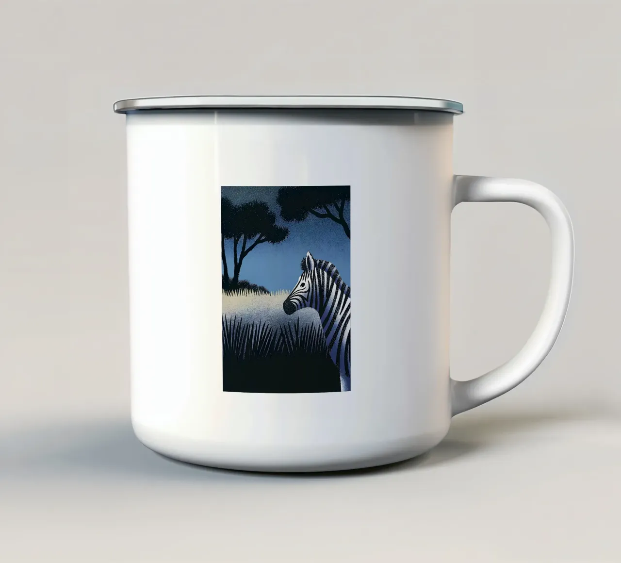 Zebra emaille mok van SOUL SHOP
