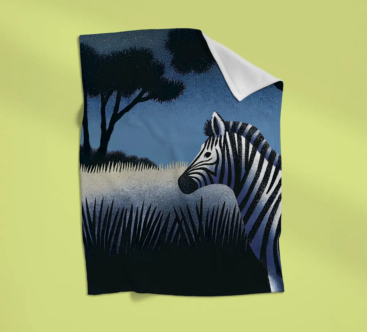 Zebra Fleecedecke von SOUL SHOP