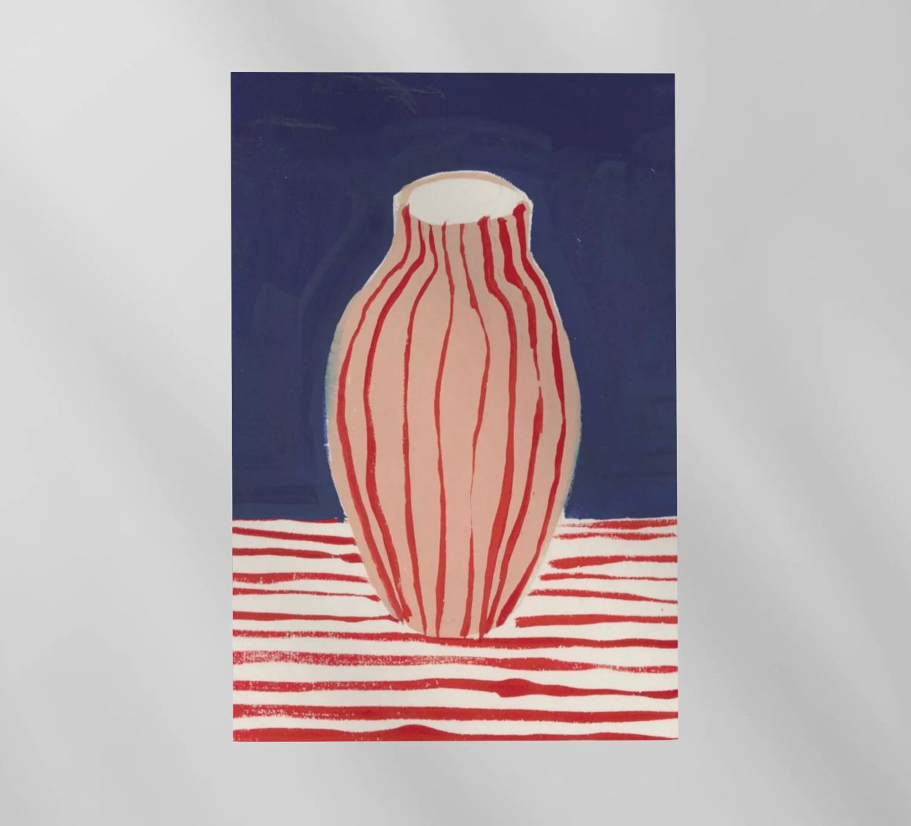 Red Striped Pink Vase backlit film by Sonia Brittain