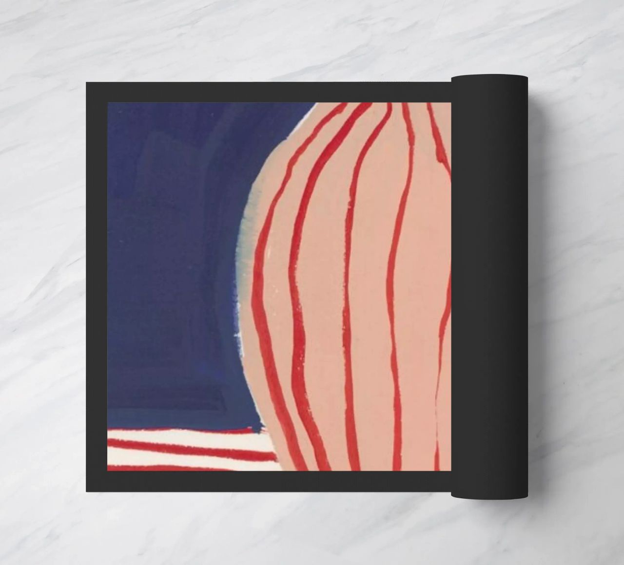 Red Striped Pink Vase doormat by Sonia Brittain