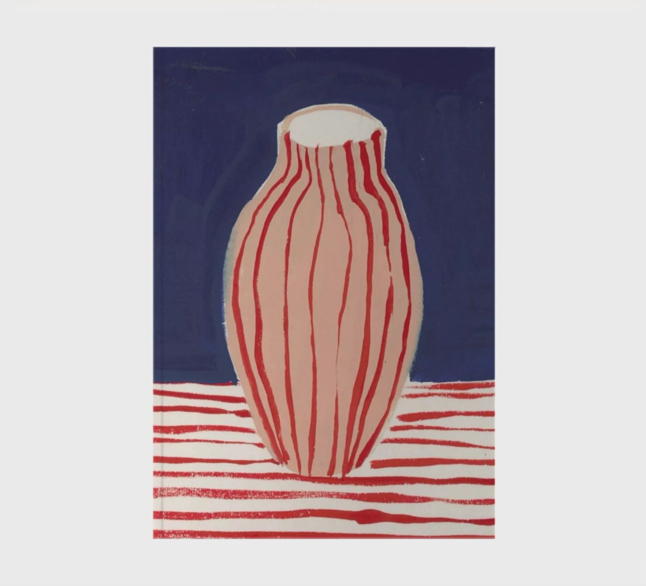 Red Striped Pink Vase notebook by Sonia Brittain