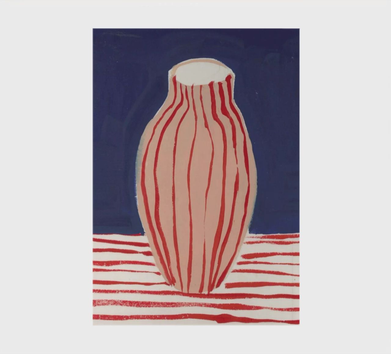 Red Striped Pink Vase notebook by Sonia Brittain