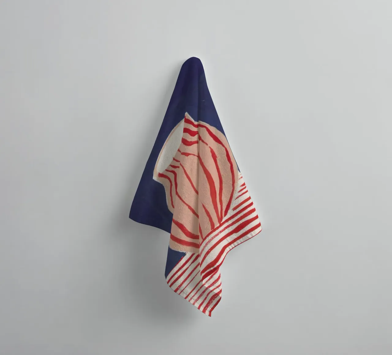 Red Striped Pink Vase towel by Sonia Brittain