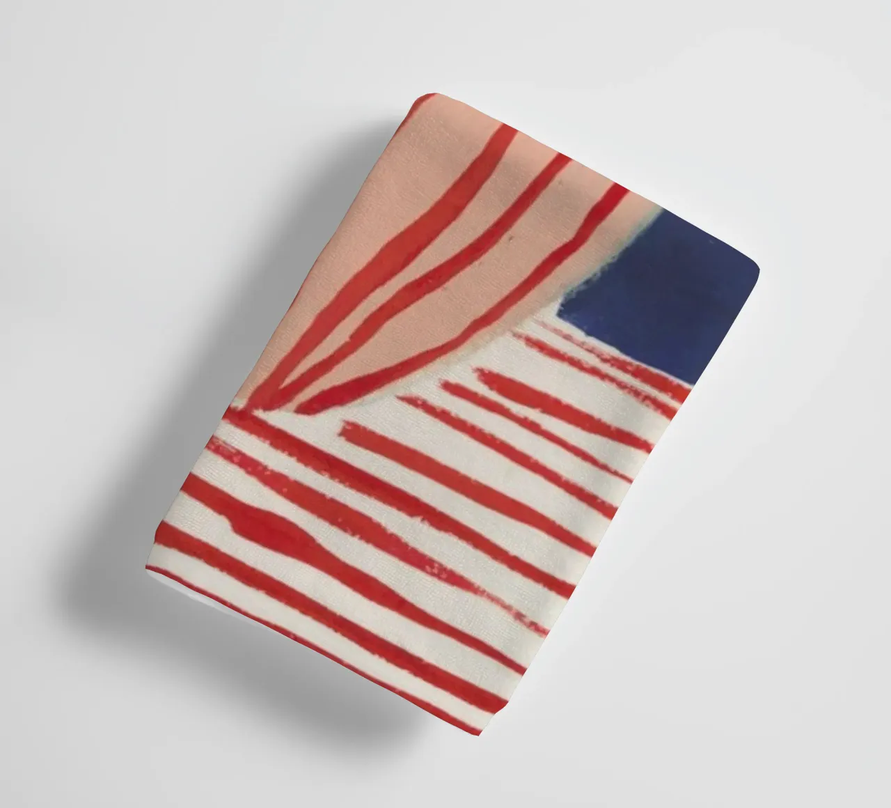 Red Striped Pink Vase towel by Sonia Brittain