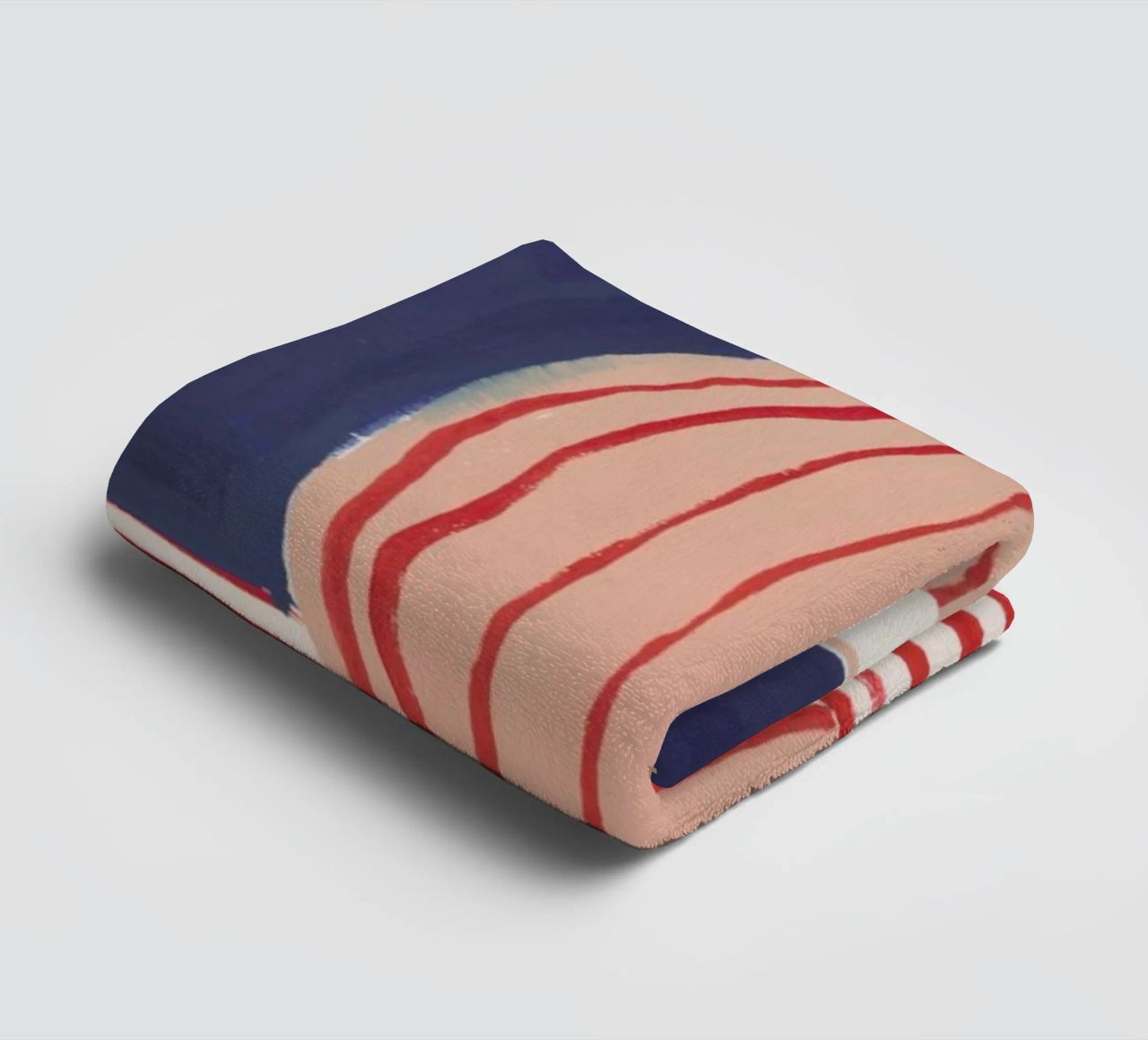 Red Striped Pink Vase towel by Sonia Brittain