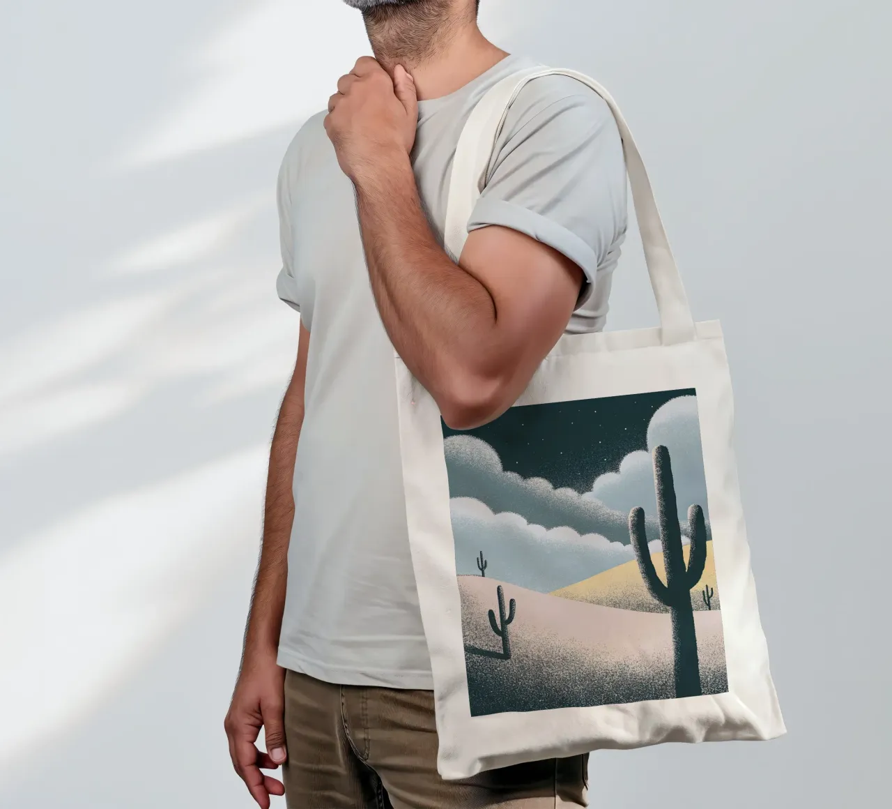 Piante cactus nel deserto borsa in juta da SOUL SHOP