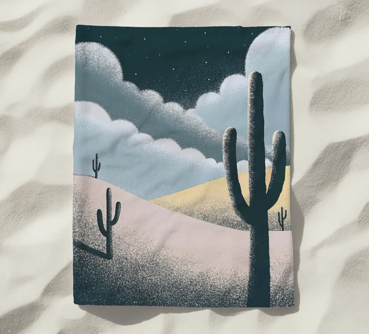 Piante cactus nel deserto telo mare da SOUL SHOP