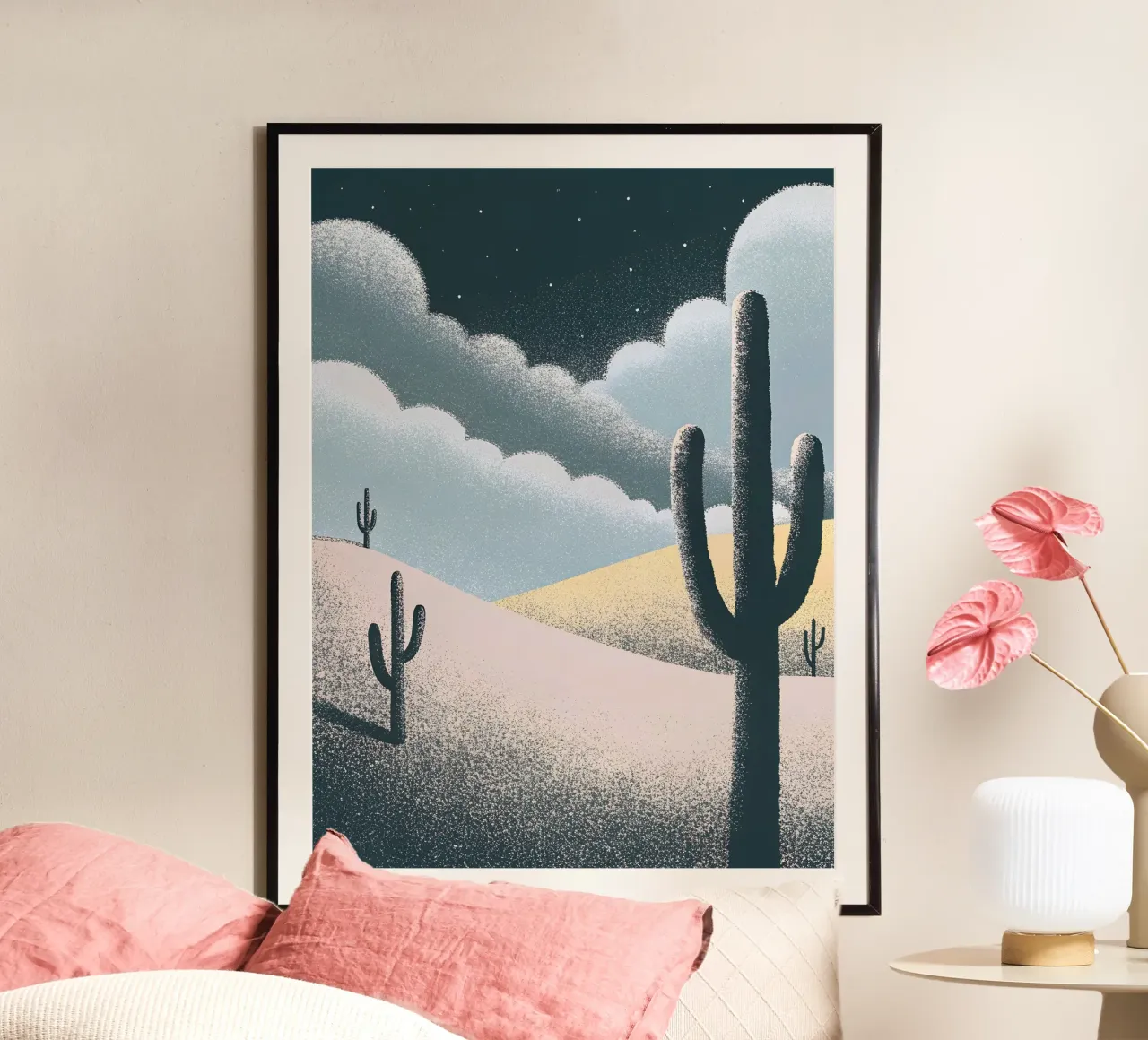 Piante cactus nel deserto carta hahnemühle da SOUL SHOP