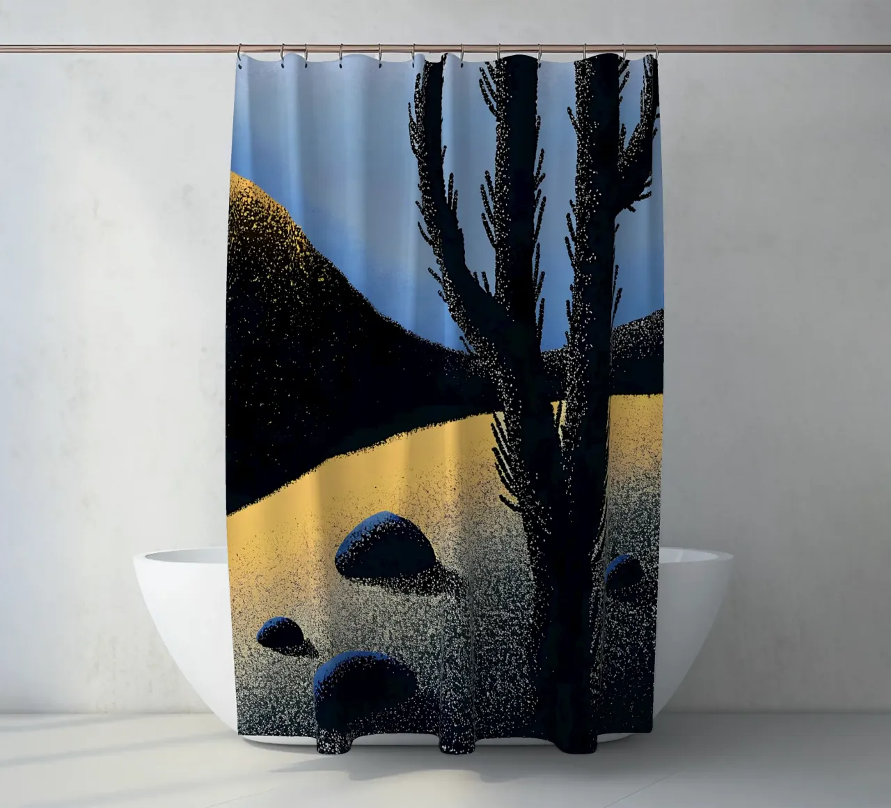 Piante cactus nel deserto tenda da doccia da SOUL SHOP