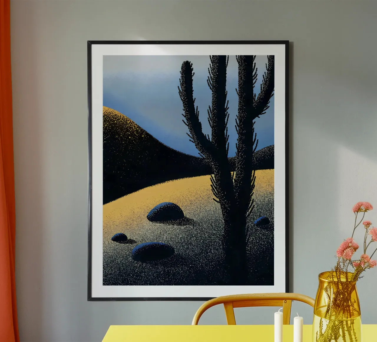 Kaktusgewächse in der Wüste Poster von SOUL SHOP