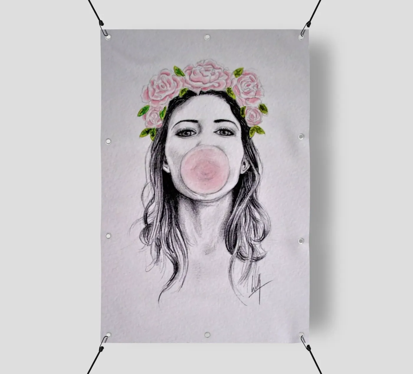 Bubblegum telo in pvc da Libby Watkins