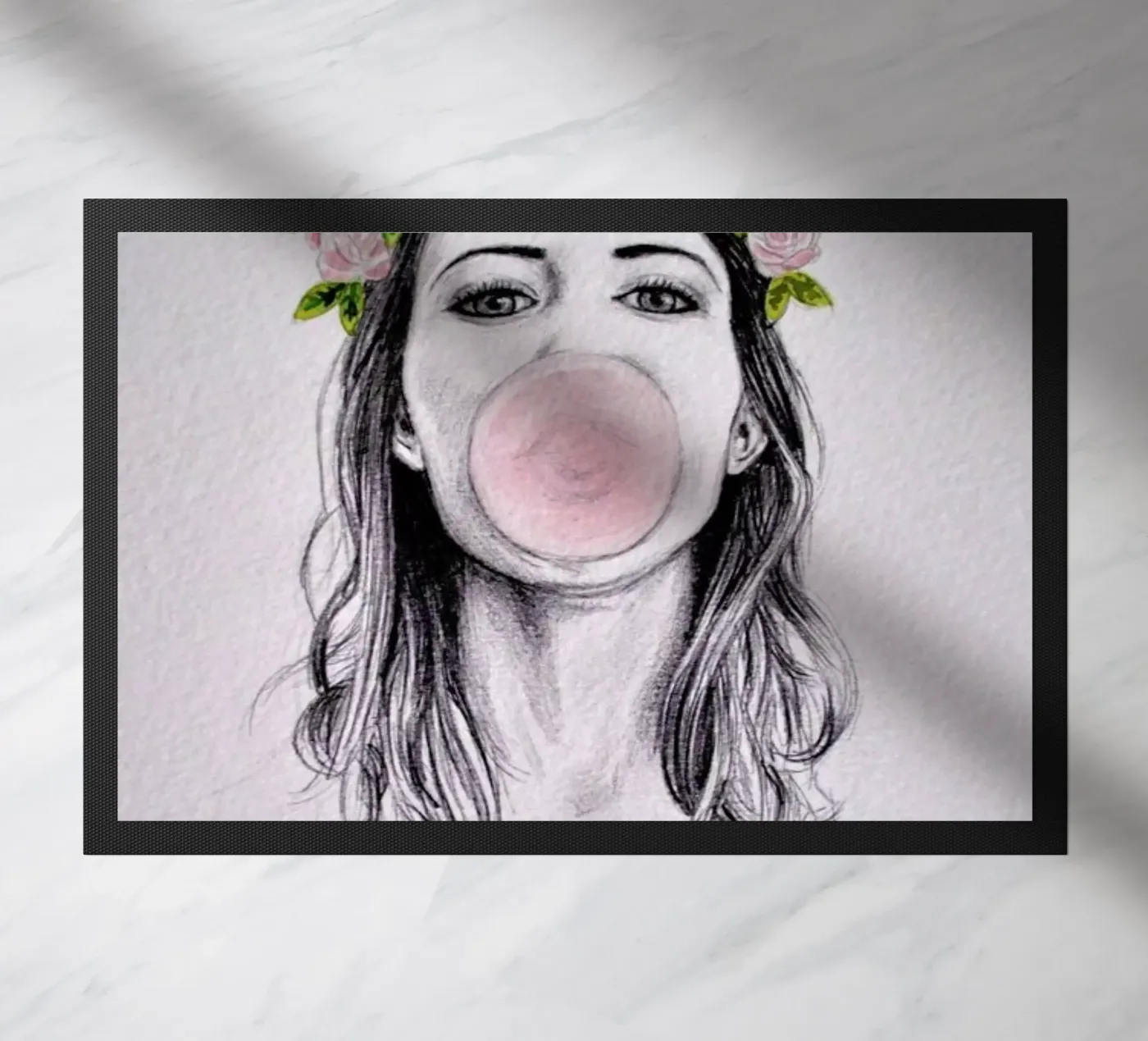 Bubblegum deurmat van Libby Watkins