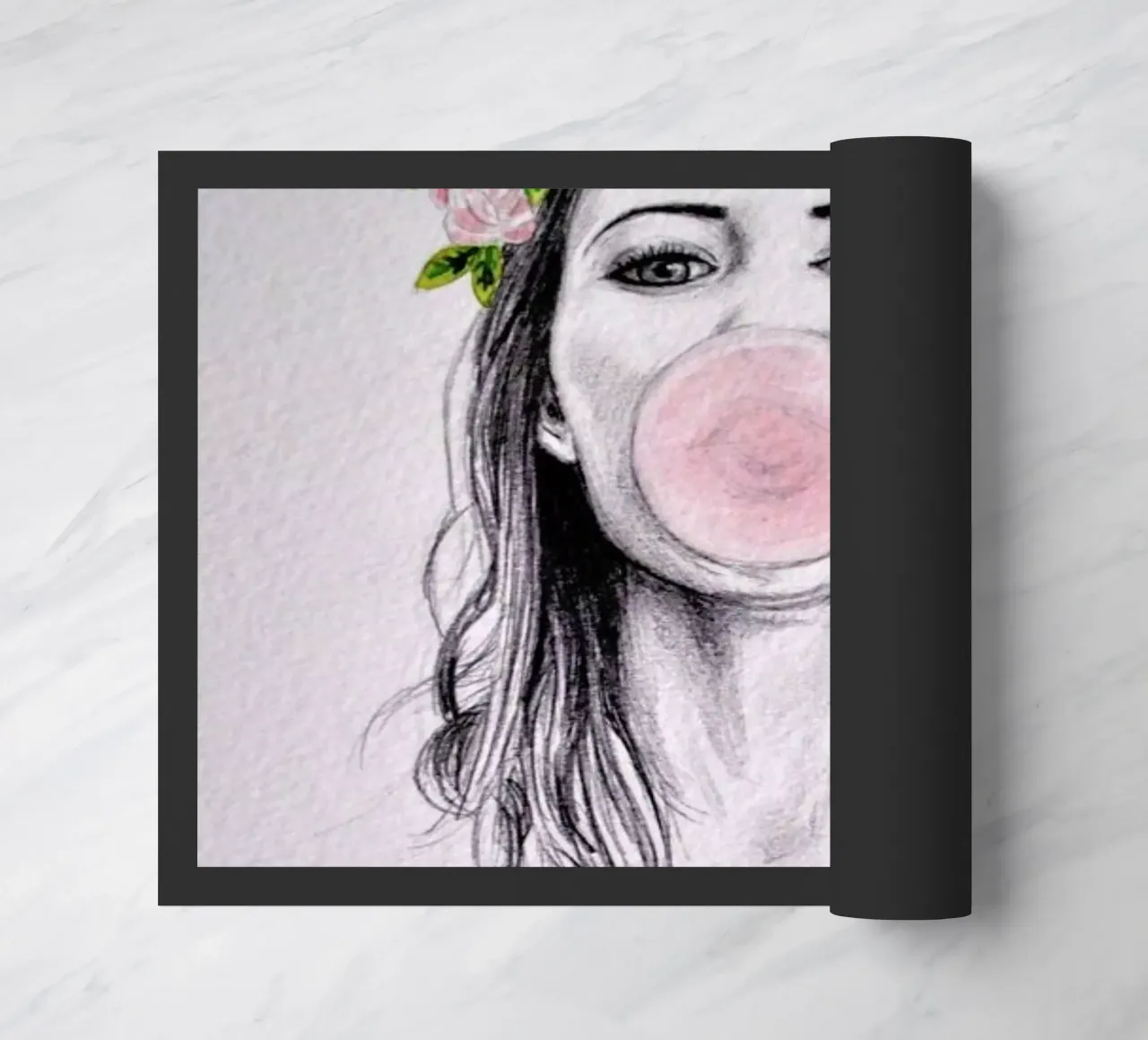 Bubblegum doormat by Libby Watkins