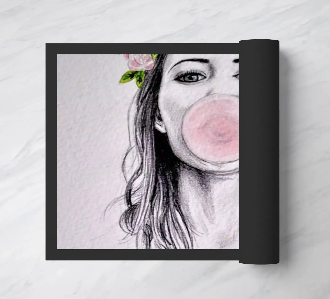 Bubblegum deurmat van Libby Watkins