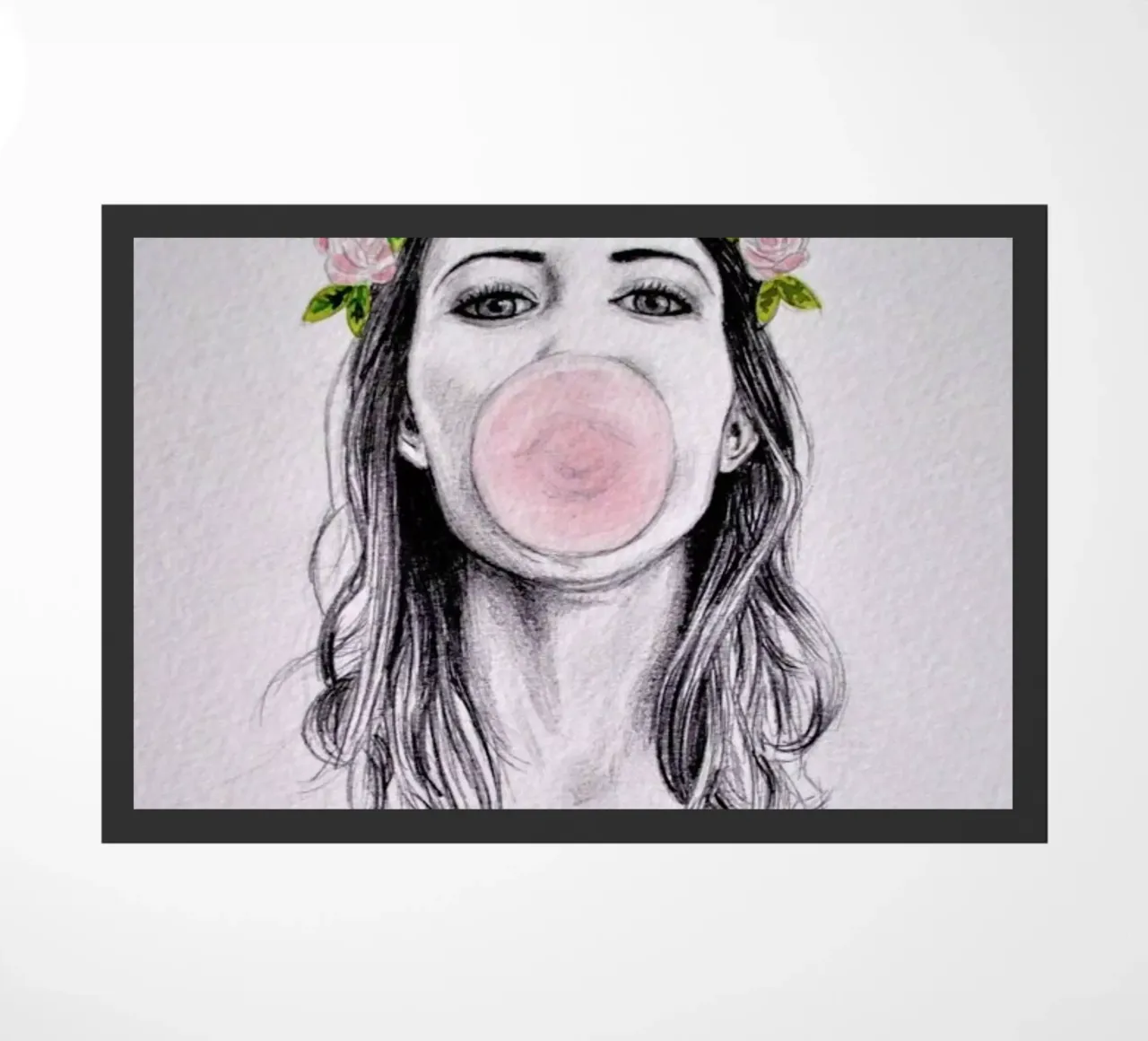 Bubblegum doormat by Libby Watkins