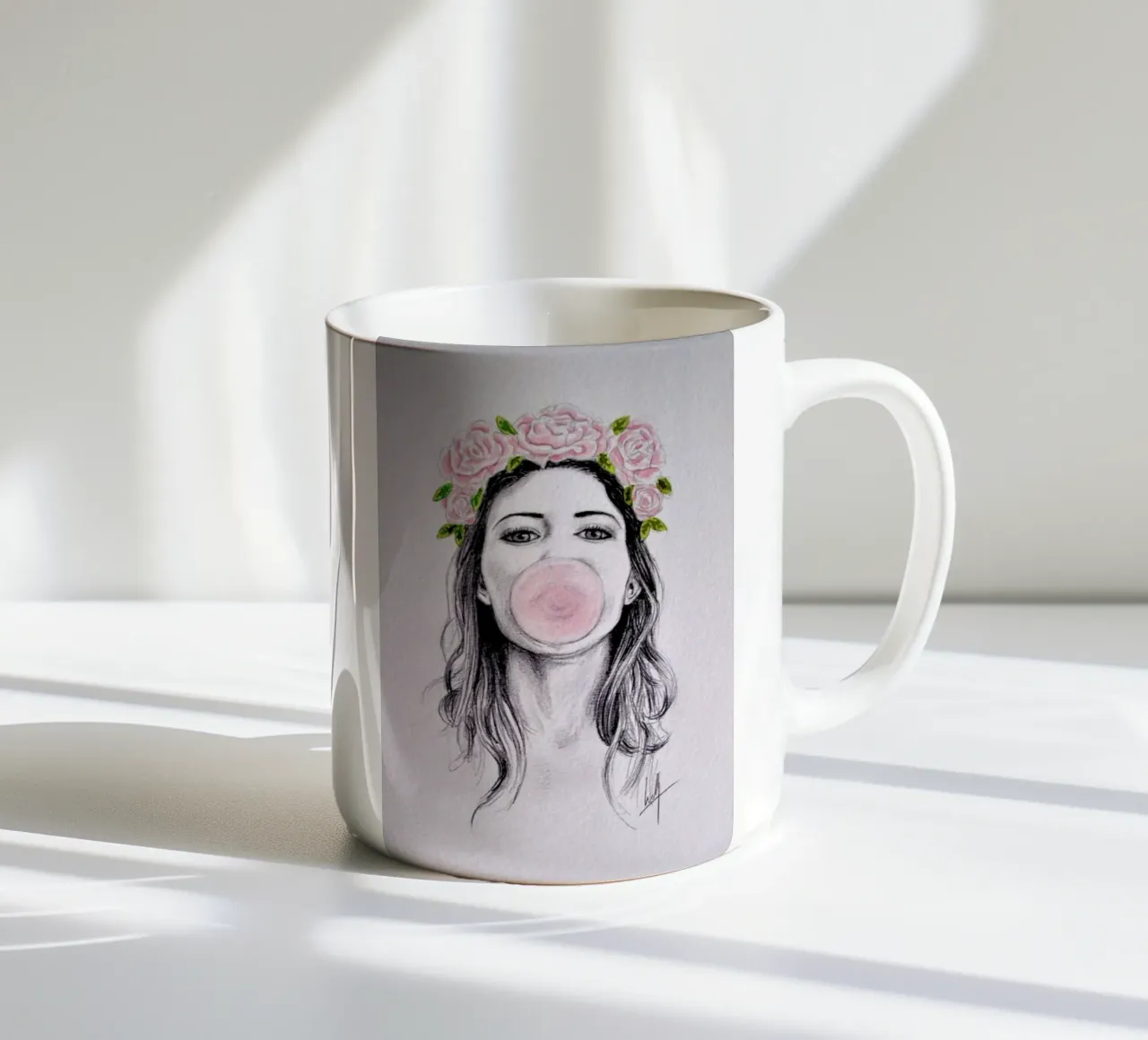 Bubblegum tazza in ceramica da Libby Watkins