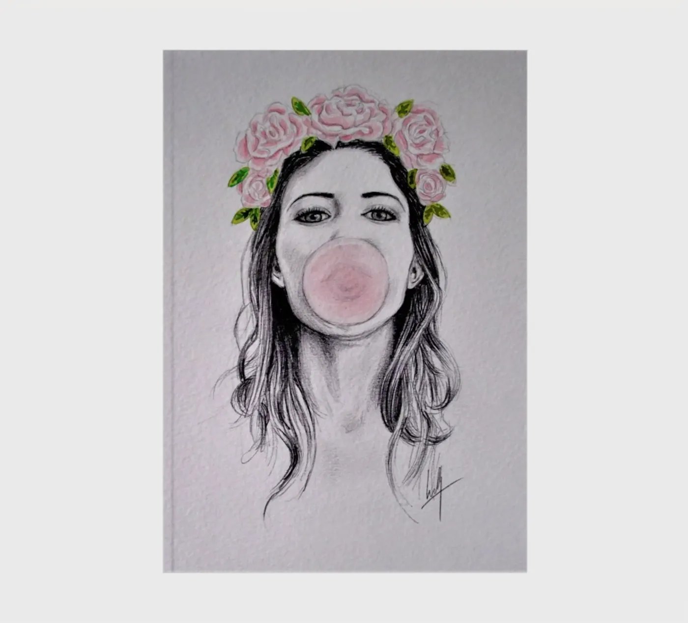 Bubblegum notebook by Libby Watkins