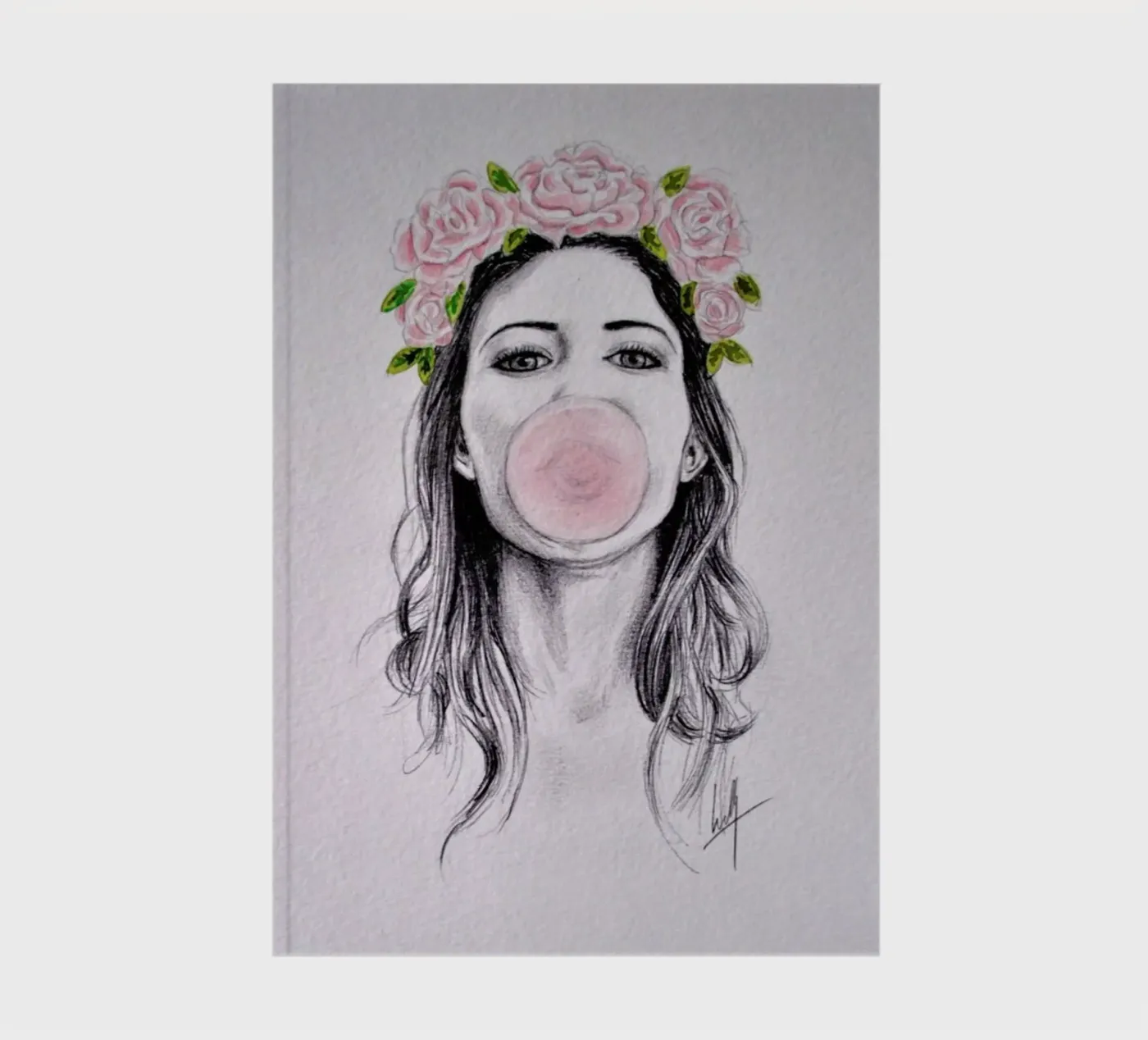 Bubblegum notebook by Libby Watkins