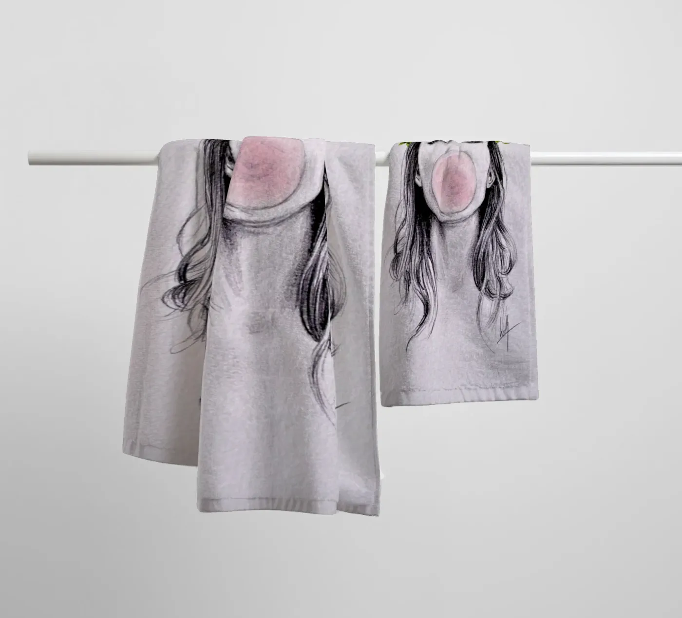 Bubblegum towel by Libby Watkins